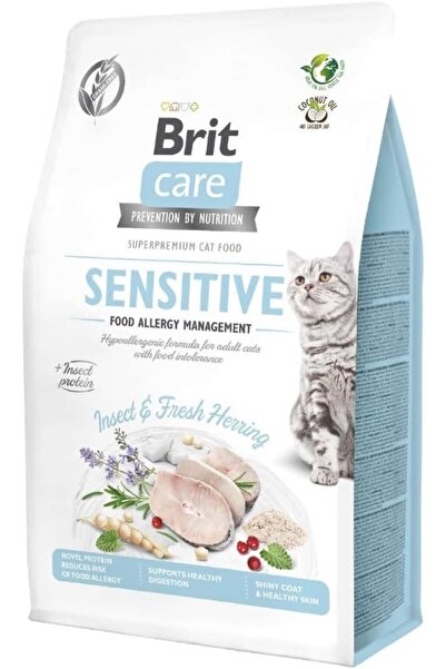 Brit Care Sensitive Grain-Free Cat Food for Allergy Management, 2 kg, Adult, Coconut