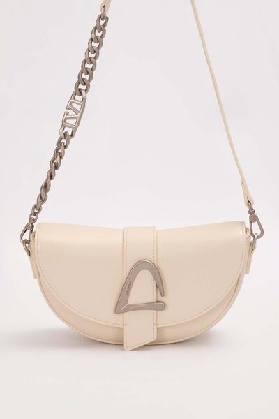 Levidor A.Yellow Logo Chain Detailed Shoulder Bag