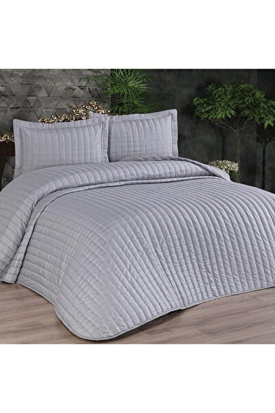 Asir Dublin double bed coverlet set 250x260 cm + 2 pillowcases 55x75 cm - Grey