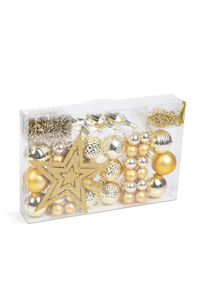 OEM Set decoratiuni de brad - aurii - 66 buc / set