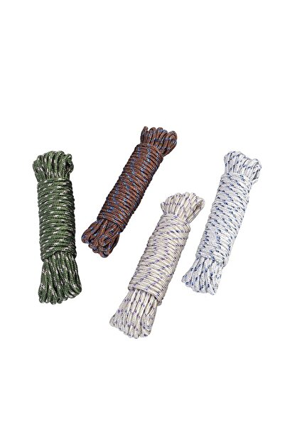 Lawazim 4 Piece Rope Set 5mm x 10m - Multi-Purpose Colored Ropes for Crafting Camping DIY Projects
