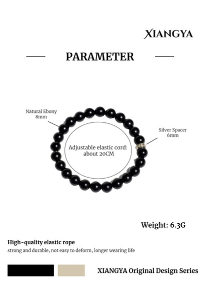XIANGYA Beaded Bracelet For Men Minimalist Design | The Silent Radiance