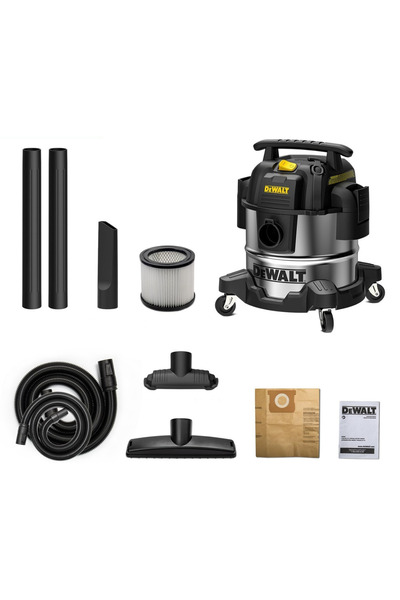 Dewalt DXV25S 1050W 25Lt Paslanmaz Islak ve Kuru Elektrikli Süpürge