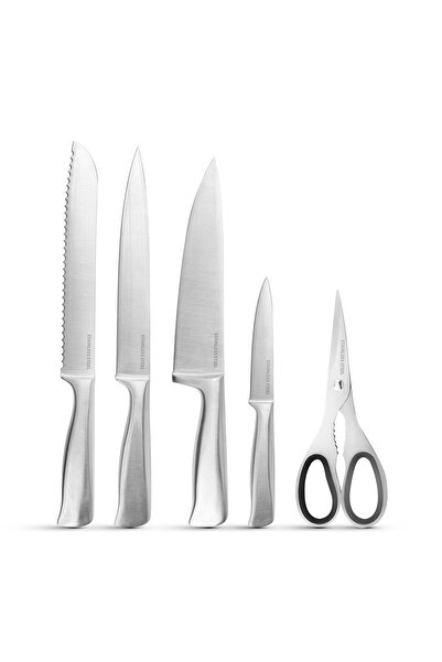 CED AUTO TRADE Knife set with stand - 7 pieces - stainless steel