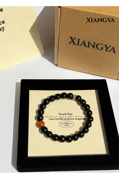 XIANGYA Beaded Bracelet For Men Ebony Bracelet with Tiger Eye Stone | The Ember Within