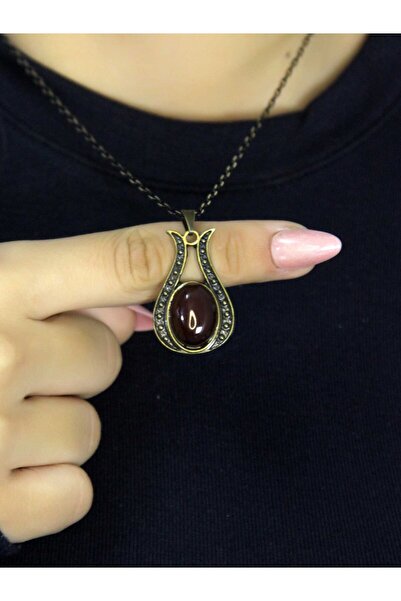 esha قلادة نسائية عتيقة على شكل زهرة التوليب مصنوعة من الحجر الطبيعي العقيق e...