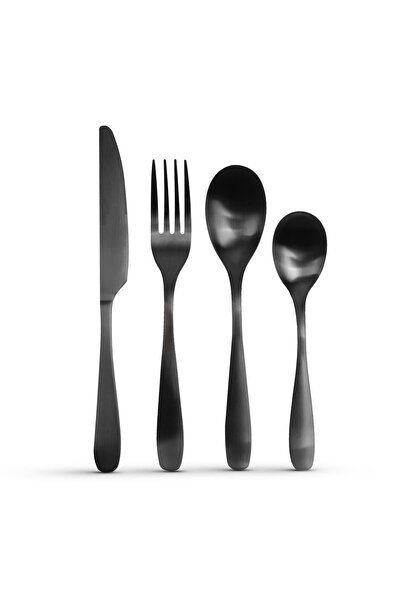 Alista Home Cutlery set - matte black - 16 pieces