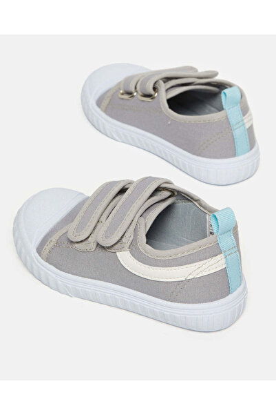 REDTAG Infant Boys Grey Double Strap Sneaker