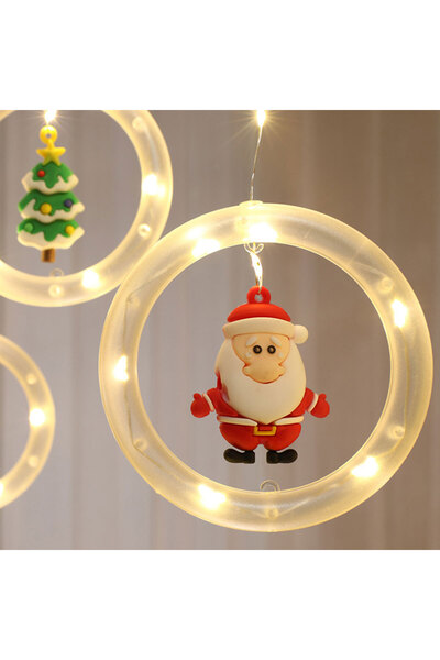 CED AUTO TRADE LED light curtain - Santa Claus - 1.8 x 0.5 m - 125 warm white LEDs