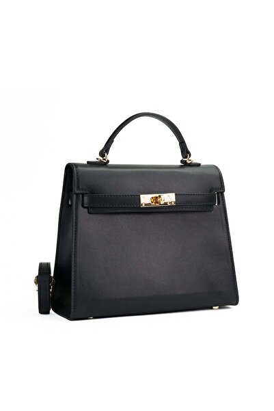 Posete Fagaras Poseta Piele Thea Slim - Negru, 1 Compartiment, 1 Buzunar, Bareta Reglabila max 123 cm