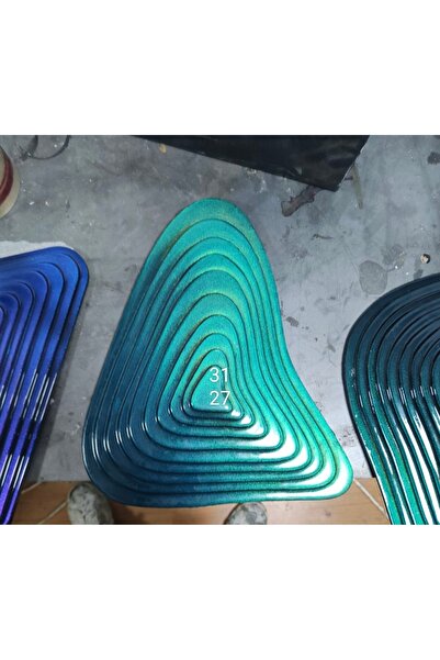 Ayd Home Turkuaz mavi duvar tablosu 27-31 cm mdf epoksi