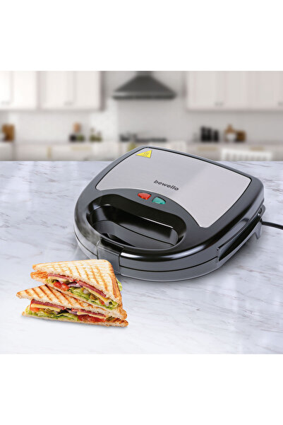 CED AUTO TRADE Sandwich Maker- 3 in 1 - 220-240V - 800W - argintiu/negru