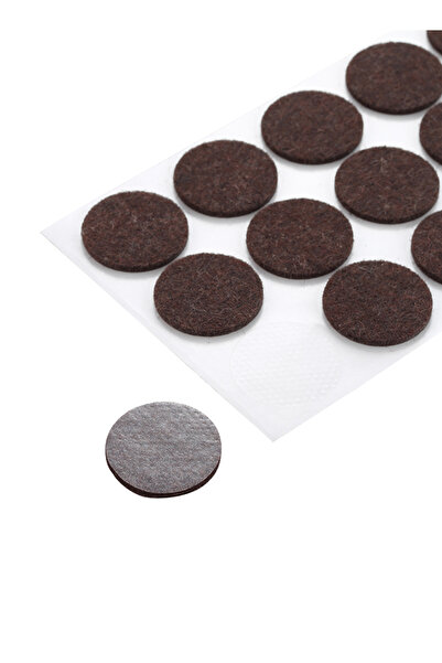 Lawazim Snail 97 Pcs Dark Brown Furniture Felt Pads - Adhesive Floor Protectors for Chairs Tables
