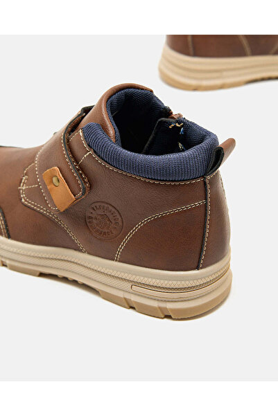 REDTAG Senior Boys Brown Velcro Chukka Boots