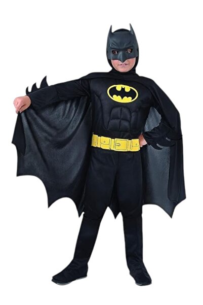 Toybox Comfortable Kids Costume Classic DC Comics Superhero Suit with Cape & Mask, Size Small 3-4 years