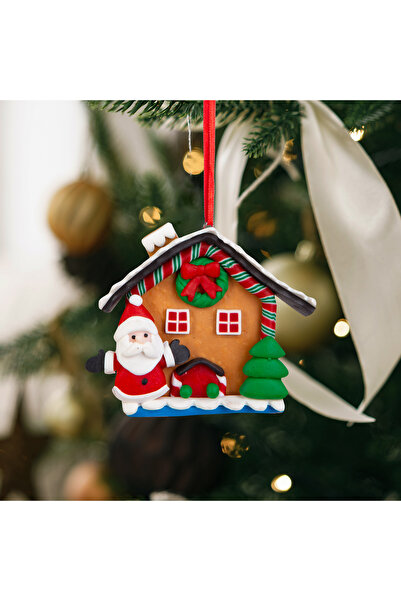 Alista Home Decor magnetic de Craciun - 2 in 1 - casa de turta dulce cu Mos C...