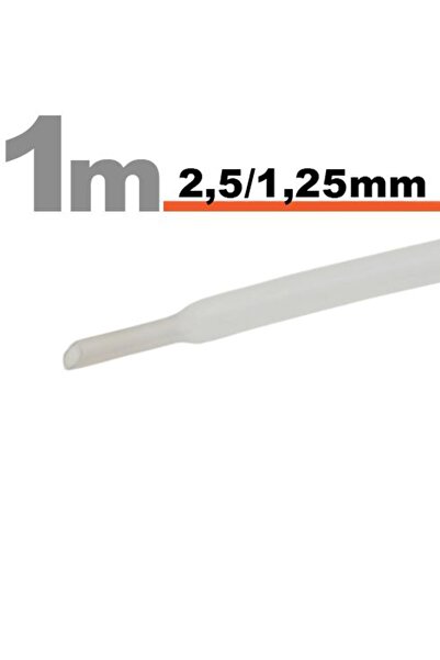 OEM Cadă termocontractibilă transparentă • 2,5 / 1,25 mm