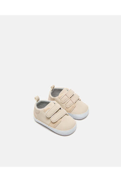REDTAG Baby Beige Velcro Pram Shoe