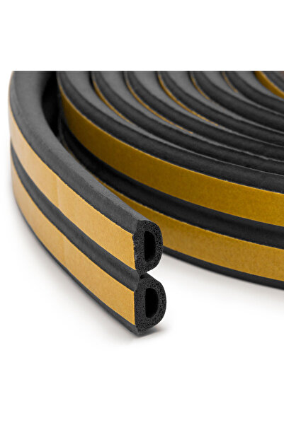 CED AUTO TRADE Delight - Self-adhesive window sealing profile, "D" profile - 40 m, Black, 12 mm