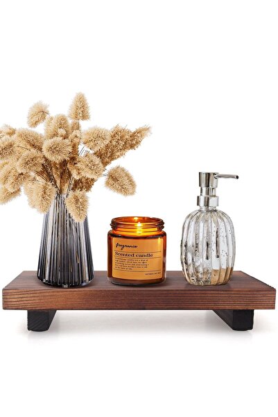 FOGO WOOD Dekoratif Ahşap Stand Sunum Tahtası Mutfak Düzenleyici Sosluk Yağda...