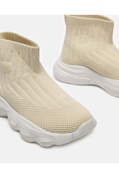 REDTAG Infant Boys Cream High Top Sneakers