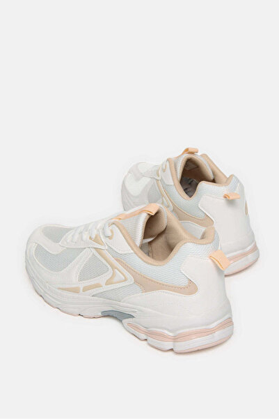 REDTAG Women White Lace Up Sneakers