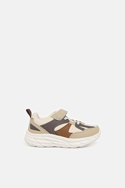 REDTAG Boys Beige Colour Block Chunky Sneakers