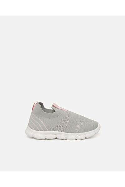 REDTAG Girls Grey Fkyknit Slip-On