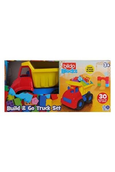 OEM Red Yellow Blue Truck with Colored Bricks (30 pieces) 32 x 20 x 25 cm