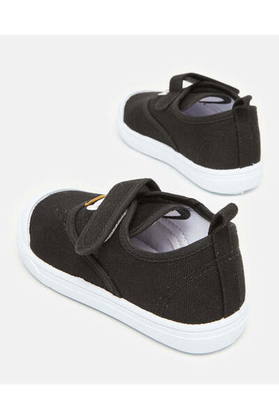 REDTAG Infant Boys Black Velcro Sneakers