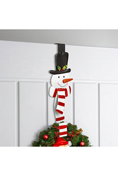 Alista Home Metal holder for wreath or door decoration – snowman model – 38 cm