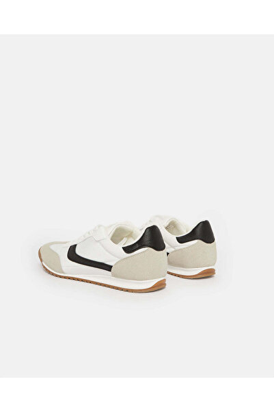 REDTAG Men White Material Block Sneakers