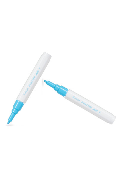 Pilot Pintor (F) Round Tip Pastel Blue (Two Pieces)