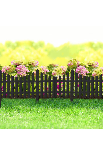 Alista Home Set 10 bucati Bordura pt. pat de flori / gard - extensibil, 60 x 23 cm - Negru