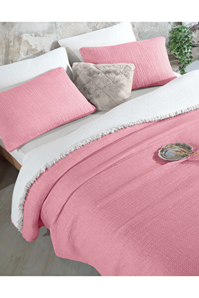 destinyhometex 6 Layers Muslin Single 170x230 Quilt/1 Piece 50x70cm Pillow Case 6 Layers Multi Muslin