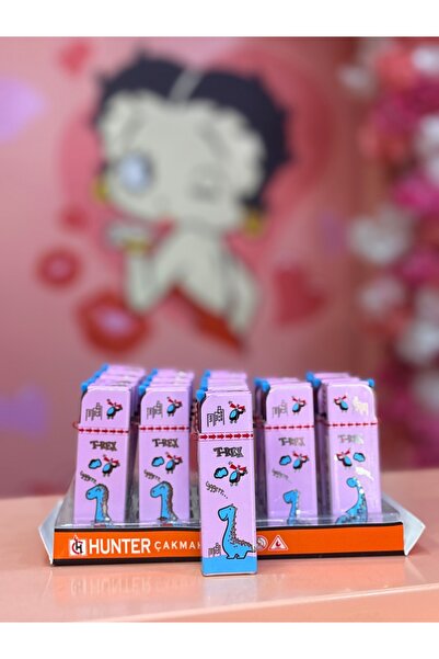 BETTY Dinozor Şekilli Anahtarlık ve Çakmak