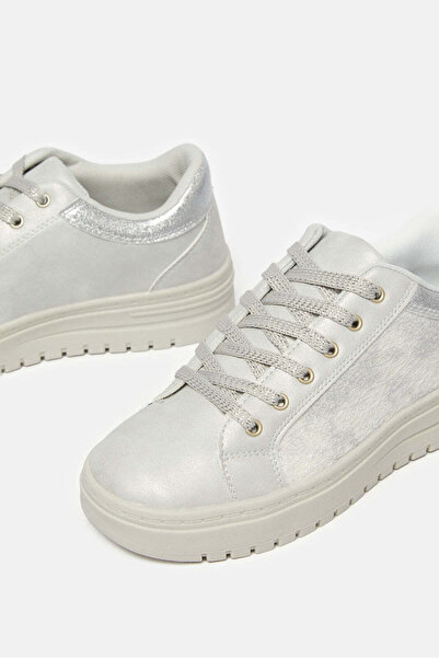 REDTAG Senior Girls Silver Embellished Sneakers