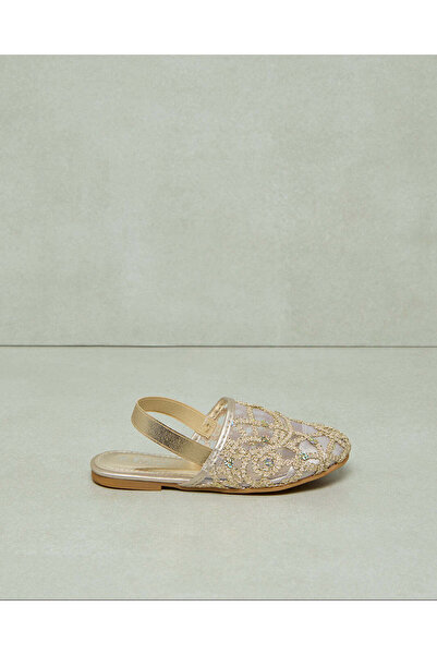 REDTAG Girls Gold Backstrap Mule