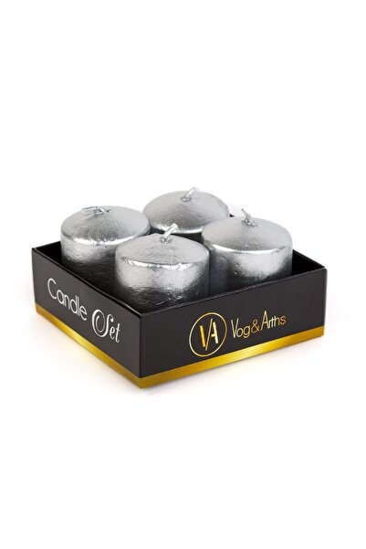 CED AUTO TRADE Σετ κεριών – ασημί, άοσμο – 4 x 45 γρ.