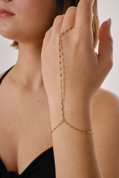 ByFlorya Jewelry Steel Lip Shahmeran Mirrored Chain Shahmeran Bracelet