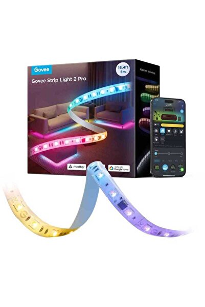 Govee Banda LED RGBWW Strip Light 2 Pro H61F53D1 Matter Bluetooth Wi-Fi 340 lm/m 60 LEDs/m Alexa Goo