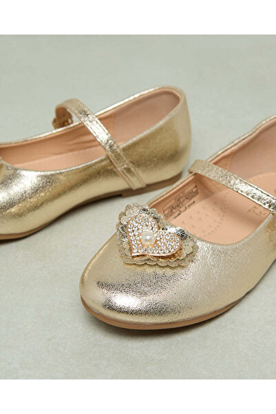 REDTAG Girls Gold Heart Ballerina