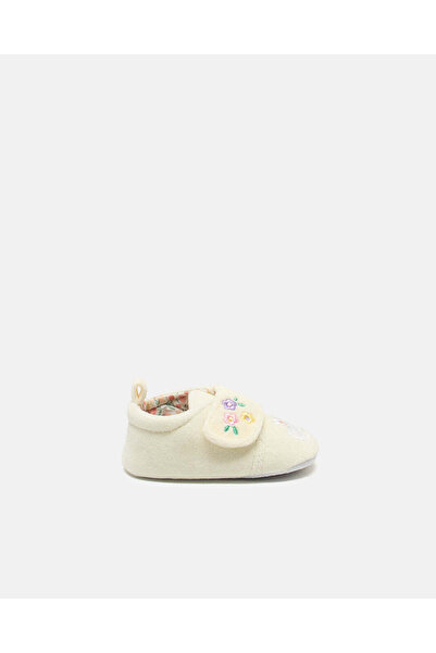 REDTAG Baby Beige Embroidered Pram Shoes