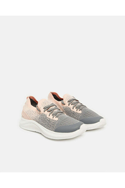 REDTAG Senior Girls Grey And Pink Textured Trainer