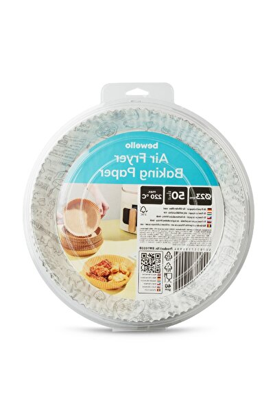 CED AUTO TRADE Baking Paper for Air Fryer - Round, 23 cm - 50 Pieces/Pack