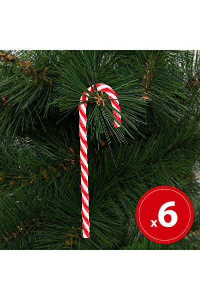 Alista Home Декоративни пръчици - 15,2 см - червени/бели - 6 бр./опаковка