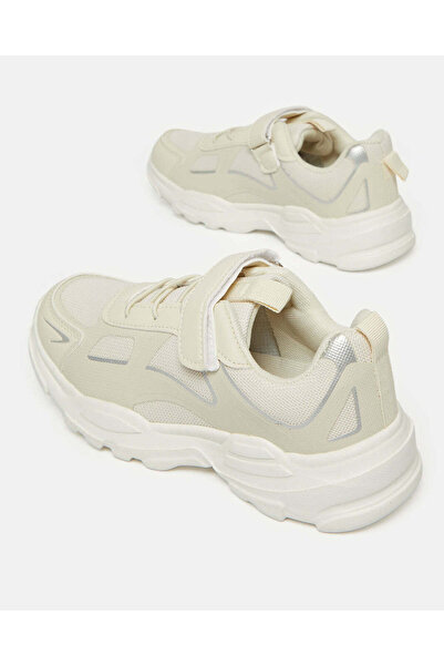 REDTAG Senior Girls Beige Velcro Sneakers