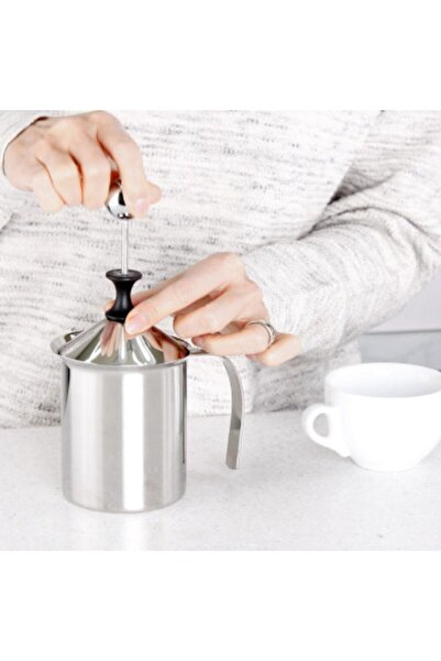 LUXURY 600ml milk frother container, stainless steel milk frothing and coffee tamping device