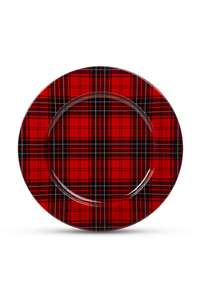 Alista Home Christmas tray - metal - checkered - 33 cm