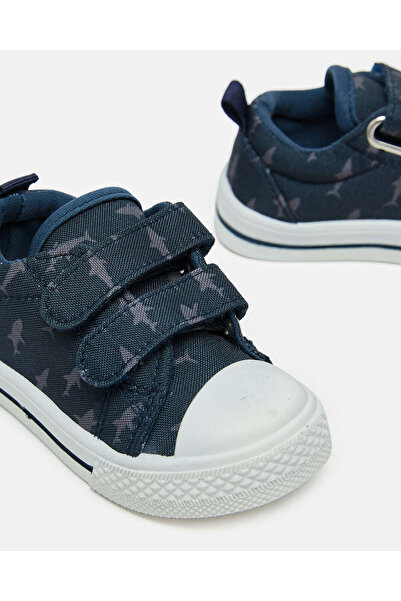 REDTAG Infant Boys Navy Shark Print Sneakers